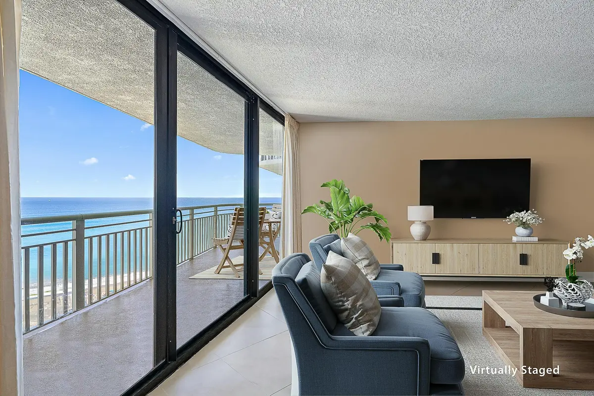 Main Living Area at 3000 N Ocean Drive 19e, Singer Island