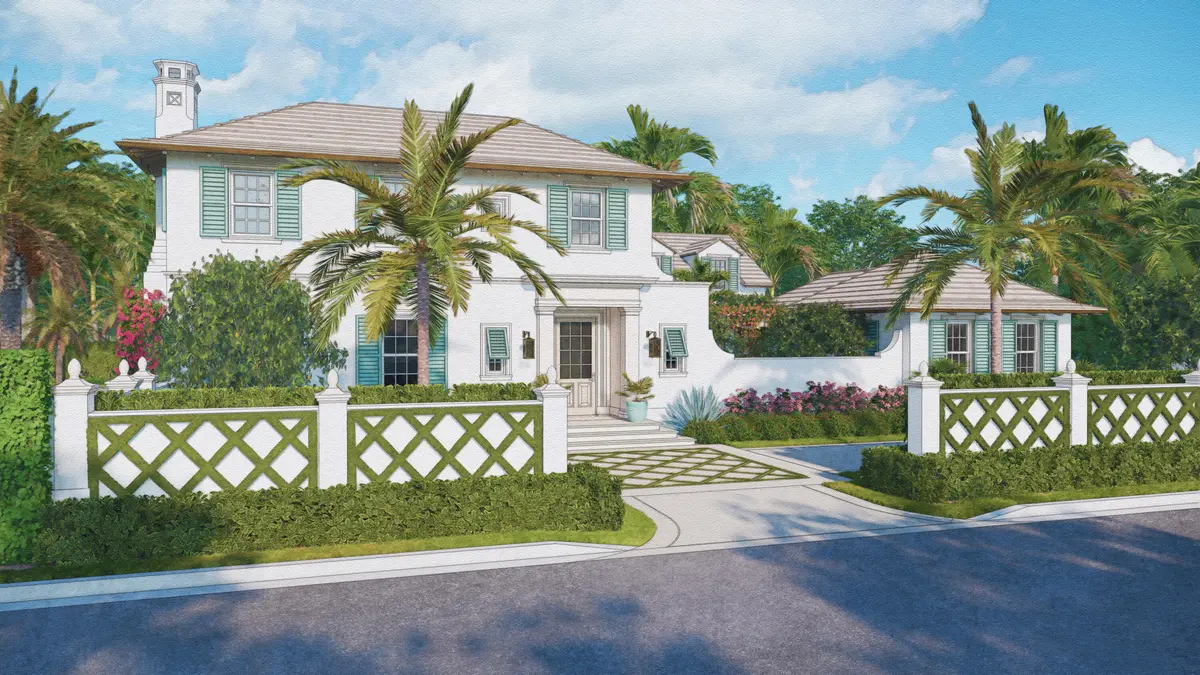 Exterior Rendering at 1421 N Lake Way, Palm Beach