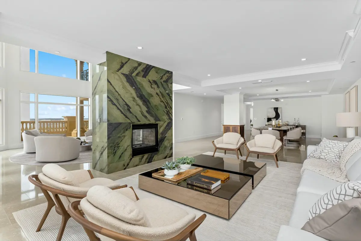 Living area at 2500 S Ocean Boulevard 903, Boca Raton