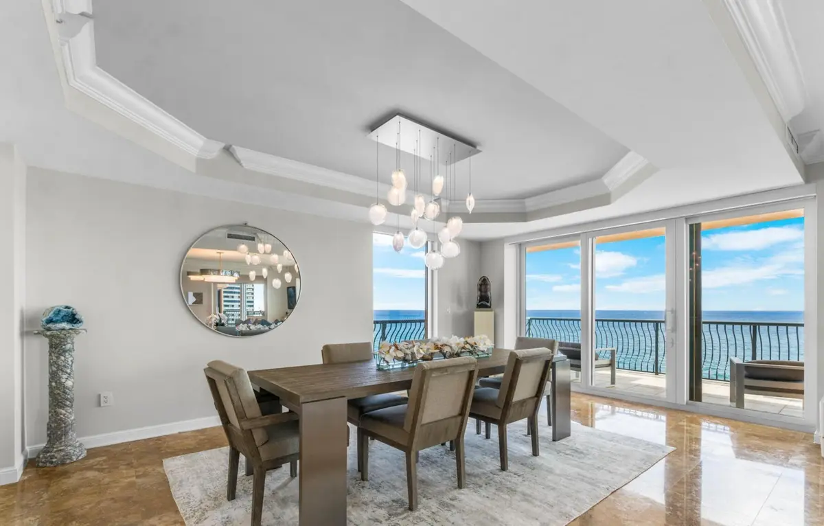 Dining room at 5150 N Ocean Drive 1001, Singer Island