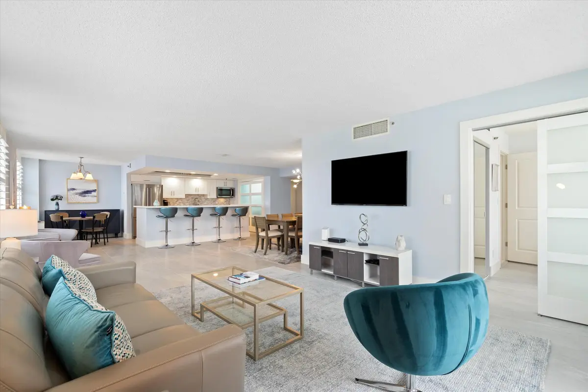 living room at 3115 S Ocean Boulevard 302, Highland Beach