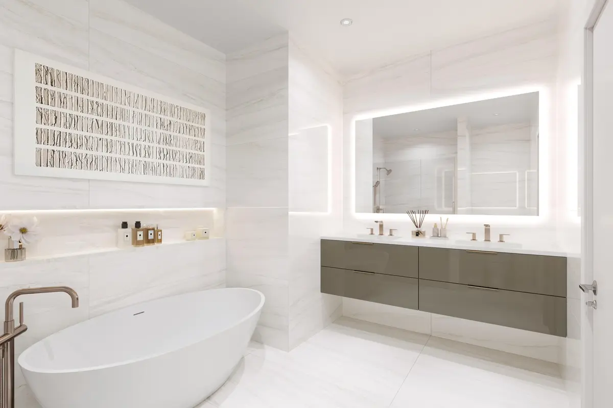 Primary Bath at 318 SE 5th Avenue C202, Delray Beach