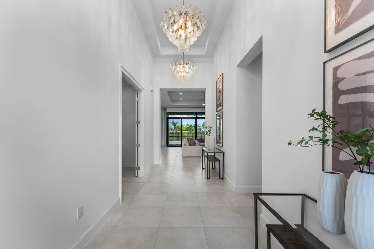 Foyer With Coffered Ceiling at 11242 Glen Orchard Lane, Boynton Beach