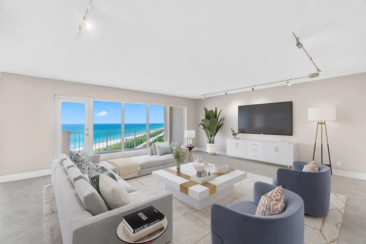 LIVING ROOM at 4001 N Ocean Boulevard 1602, Boca Raton
