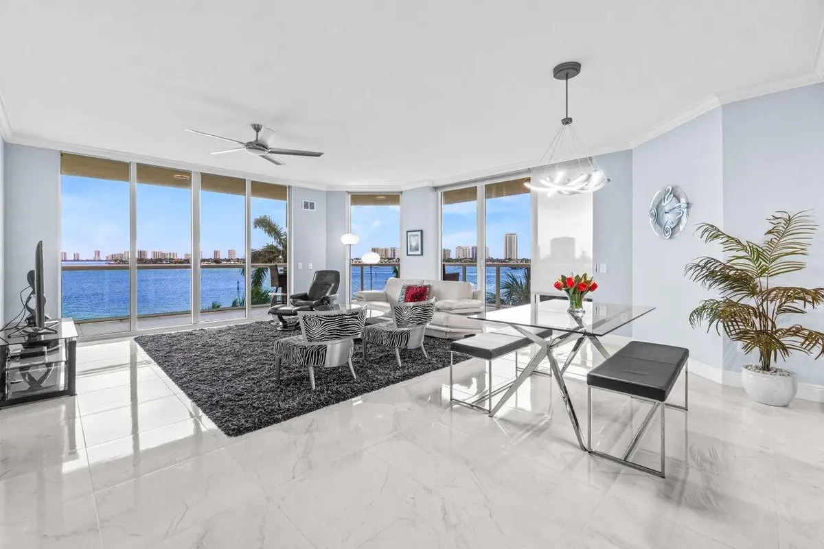 End Unit Floor to Ceiling Sliders at 2650 Lake Shore Drive 406, Riviera Beach