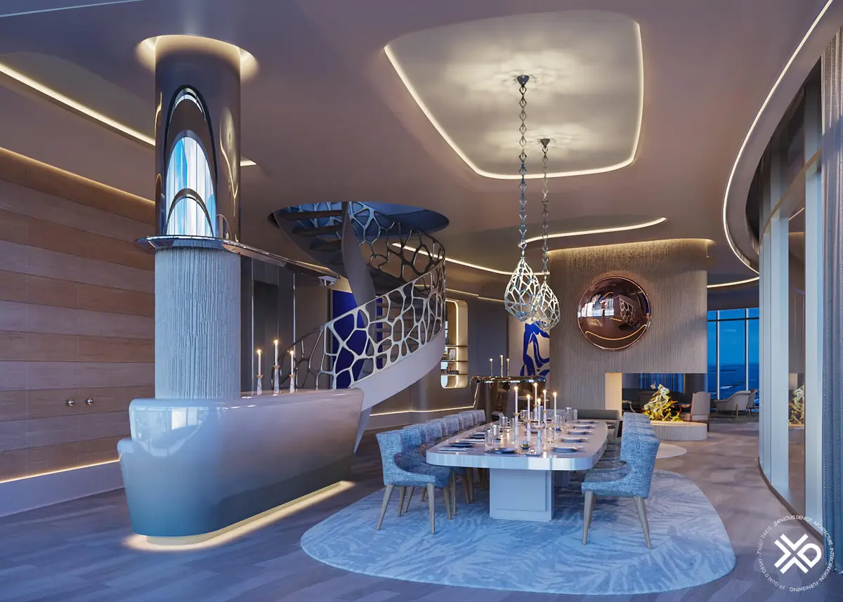 Interior Rendering at 1333 S Flagler Drive Penthouse, West Palm Beach
