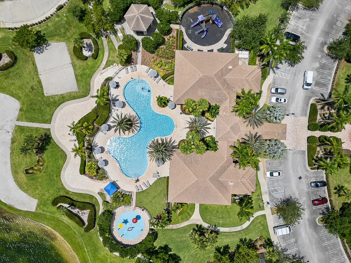 Pool & Clubhouse Aerial at 2841 NW Treviso Circle, Port St. Lucie