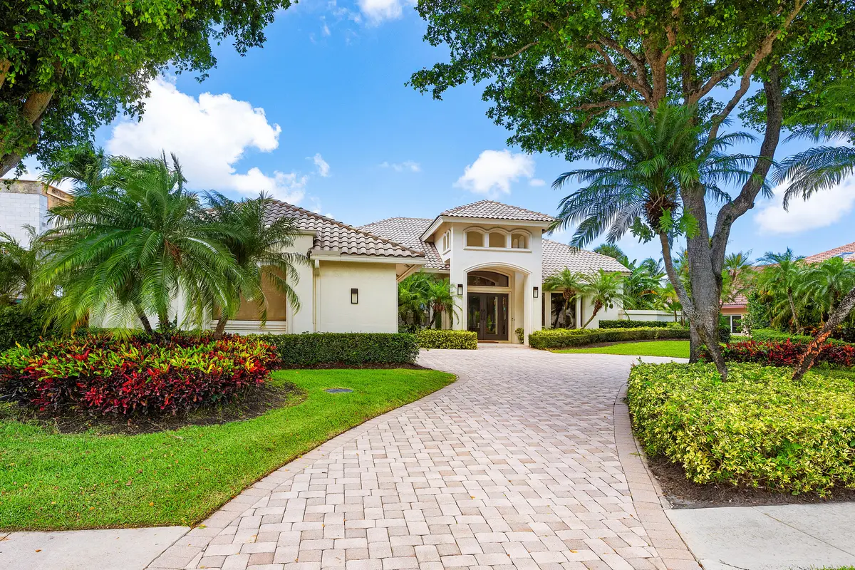Exterior with Circular Driveway at 17582 Bocaire Way, Boca Raton