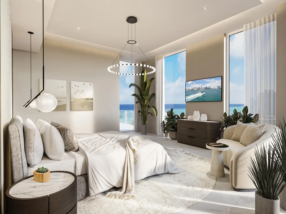Furnished Primary Bedroom at 305 Briny Avenue Ph 801, Pompano Beach