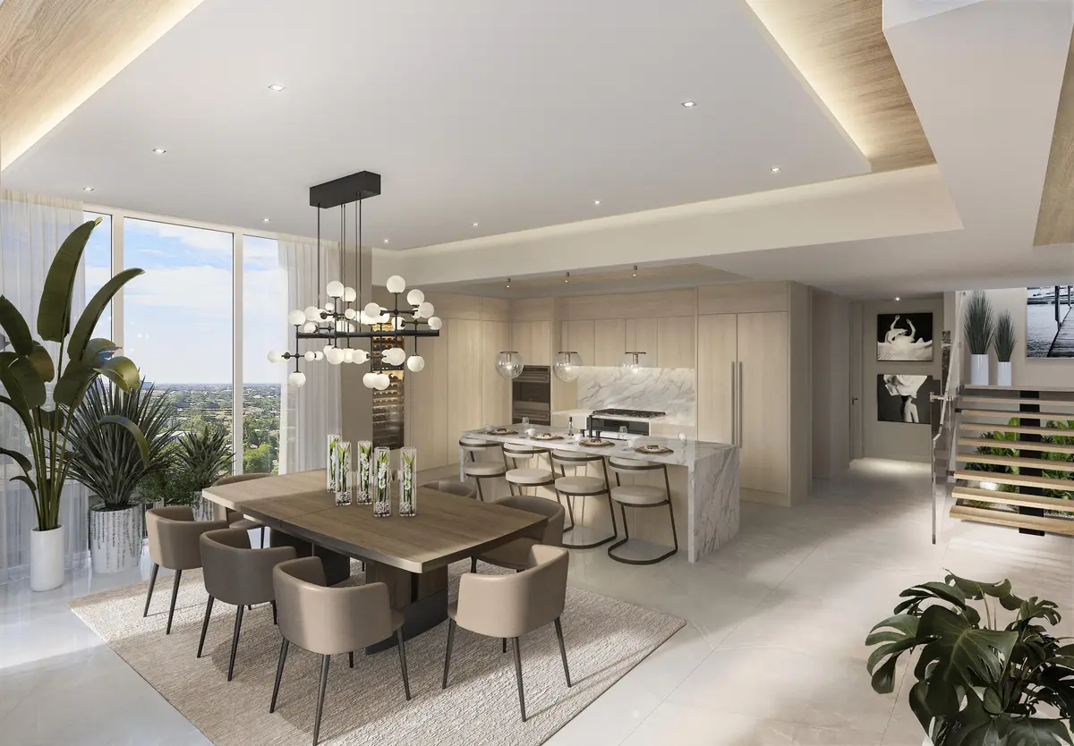 Furnished Dining Area at 305 Briny Avenue Ph 801, Pompano Beach