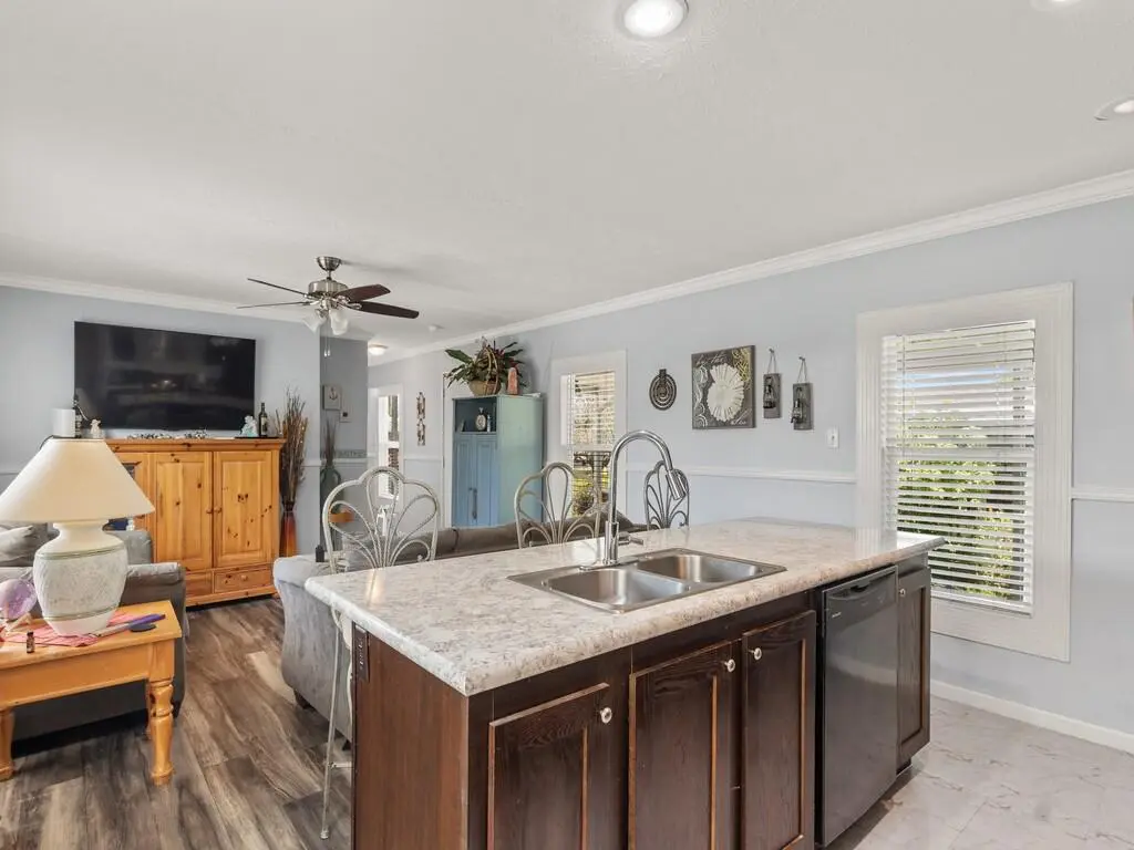 Kitchen and Living Room at 309 Mockingbird Avenue, Fort Pierce
