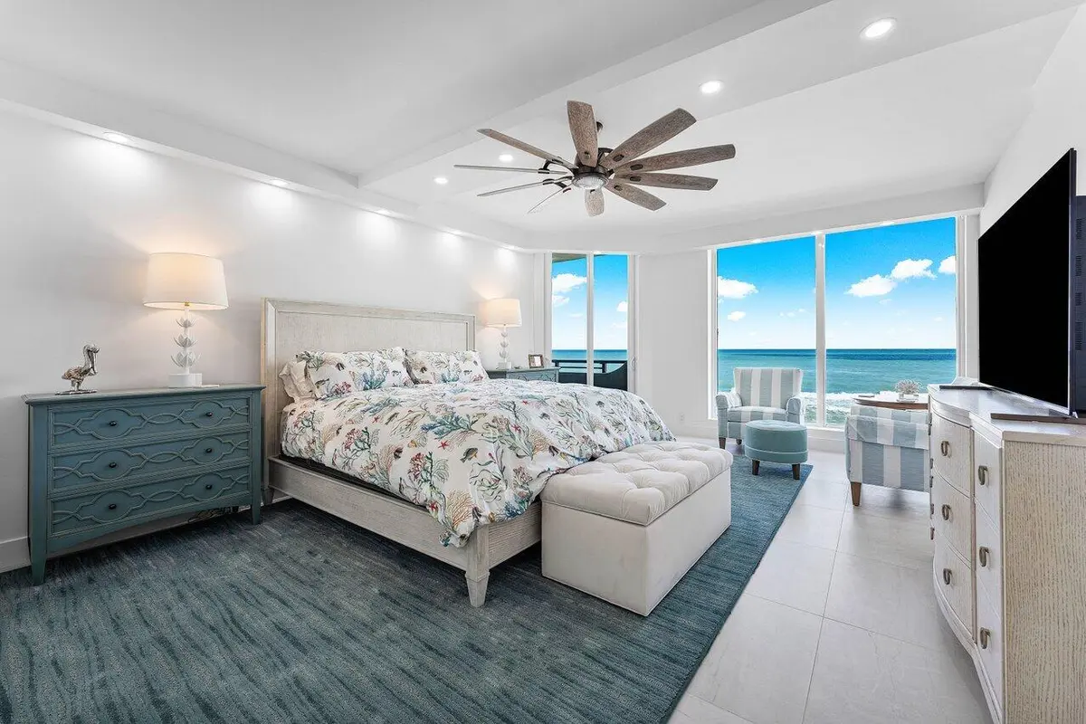 Master Suite Overlooking Ocean View at 3100 S Ocean Boulevard 404n, Palm Beach