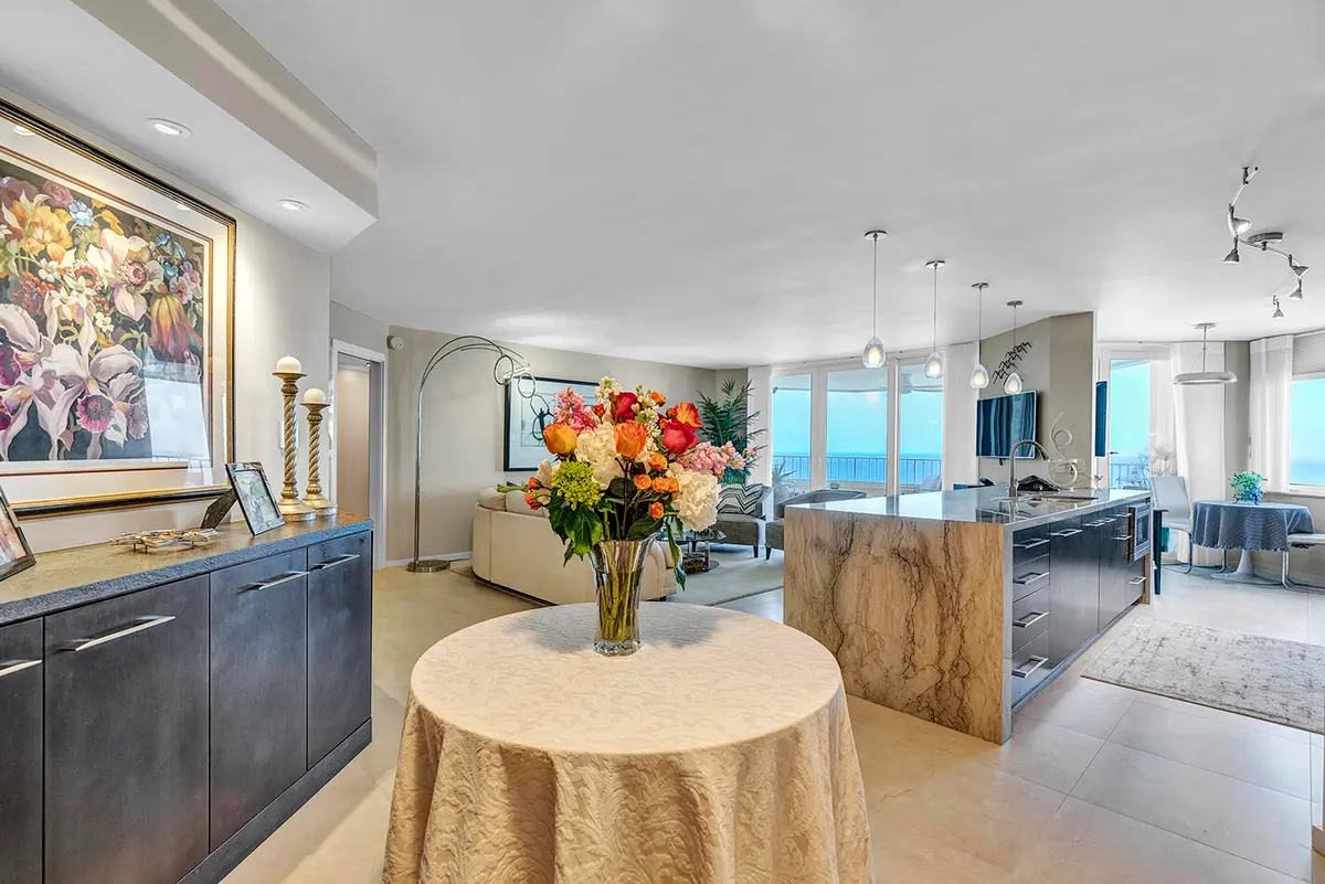 Living/dinning Room at 500 S Ocean Boulevard 1704, Boca Raton