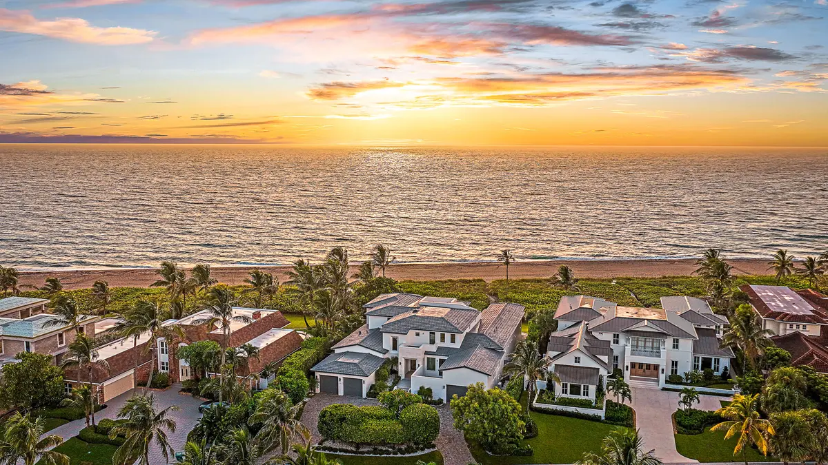 Aerial Sunrise at 22 Ocean Drive, Jupiter Inlet Colony