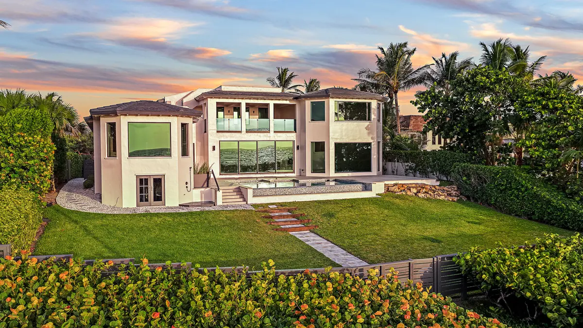 Aerial Sunrise at 22 Ocean Drive, Jupiter Inlet Colony