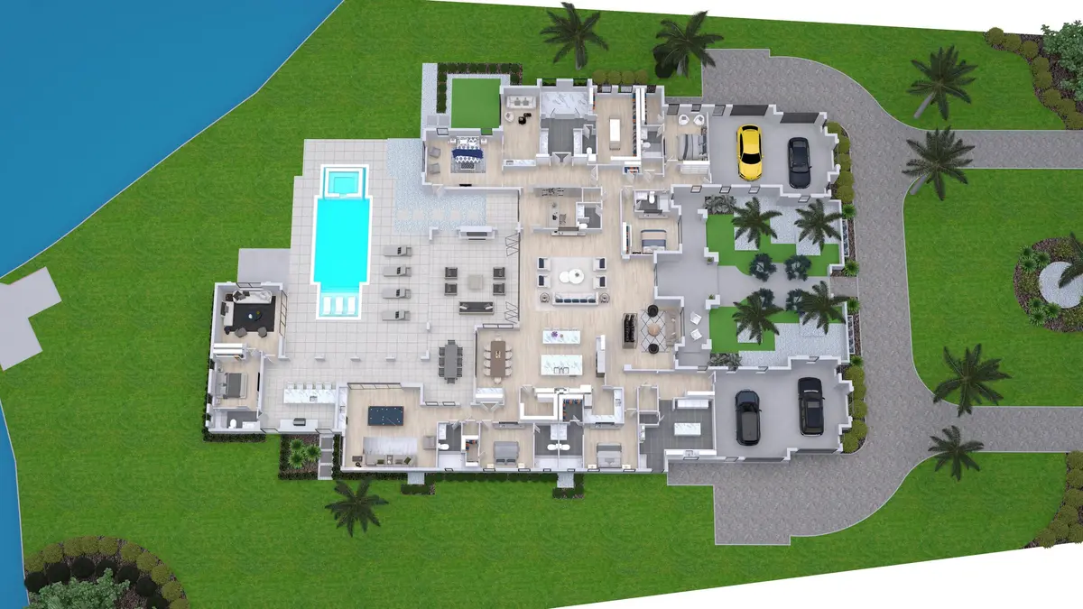 overhead rendering at 12404 Indian Road, North Palm Beach