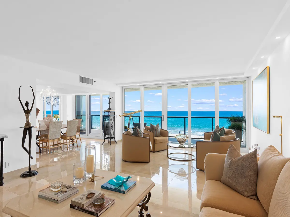Oversized Living Room at 2727 S Ocean Boulevard 406, Highland Beach