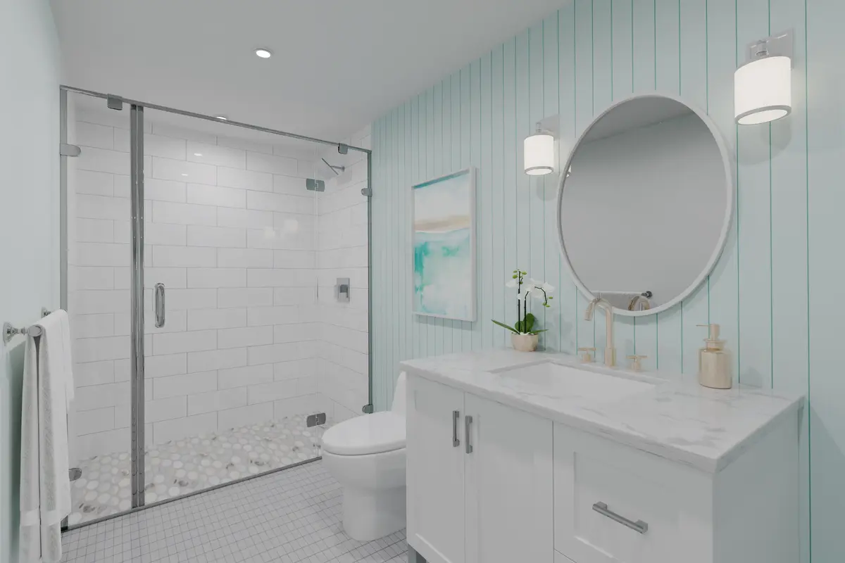 Primary Bathroom at 101 S Briny Avenue Unit 411, Pompano Beach