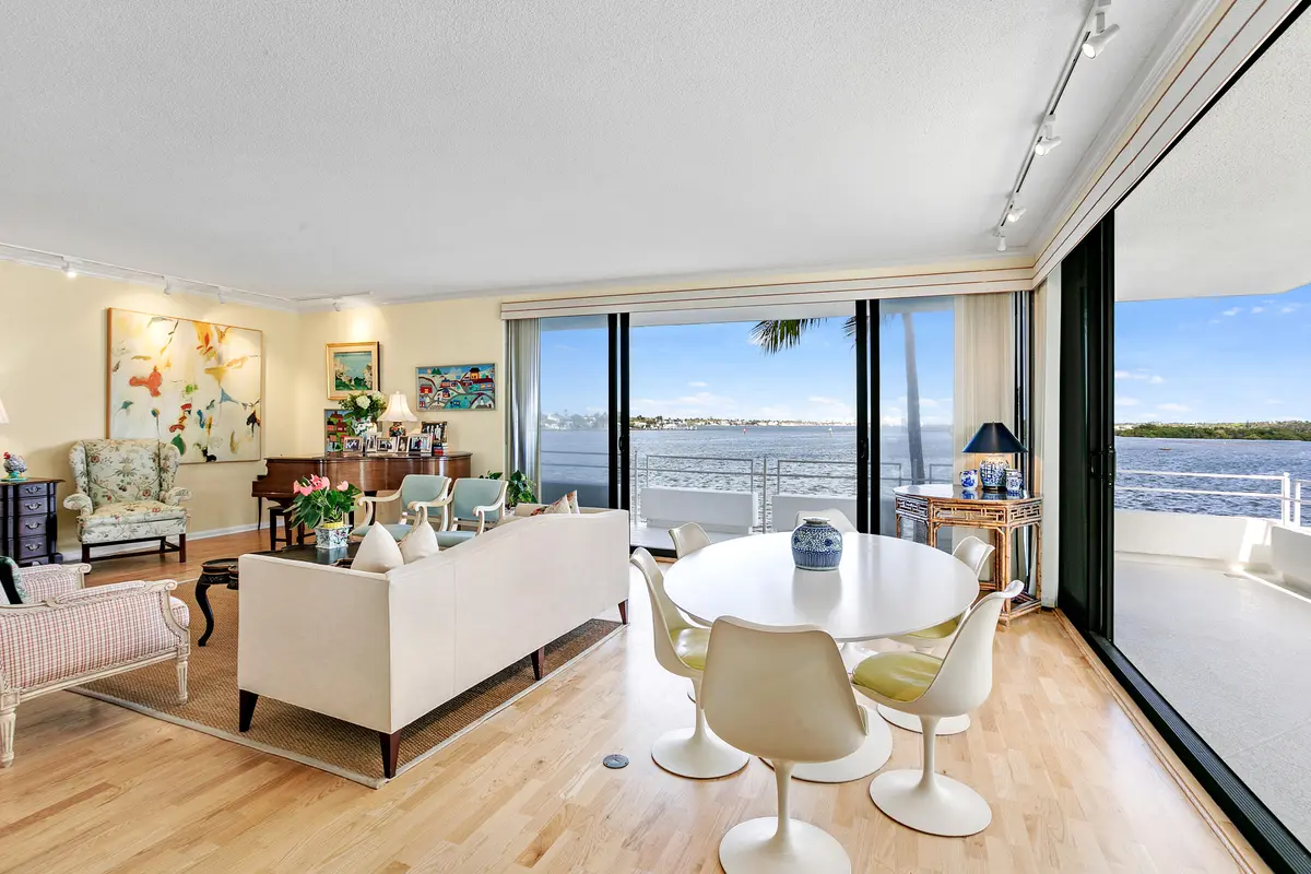 Living Room with Intracoastal Views at 2150 Ibis Isle Road 7, Palm Beach