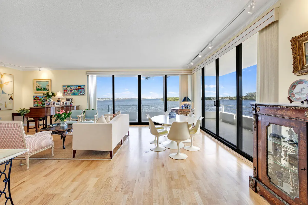 Living Room with Intracoastal Views at 2150 Ibis Isle Road 7, Palm Beach