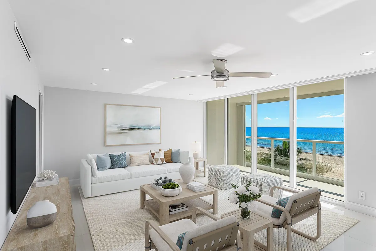 Living Room at 2800 S Ocean Boulevard 4-E, Boca Raton