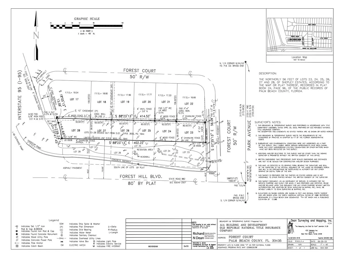 Forest Court Survey at 6745 Forest Court, West Palm Beach