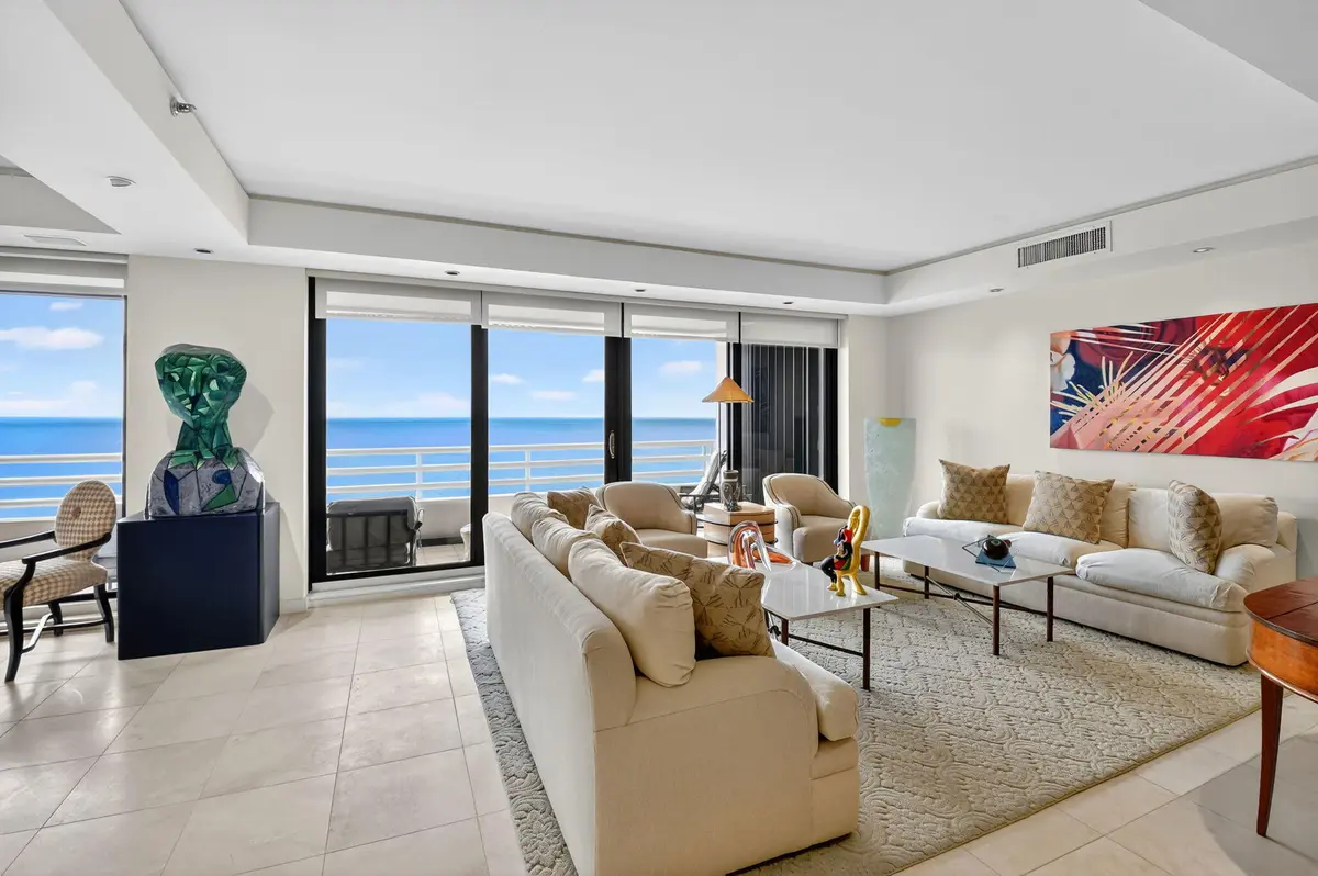 Living Room at 1500 S Ocean Boulevard 1603/04, Boca Raton