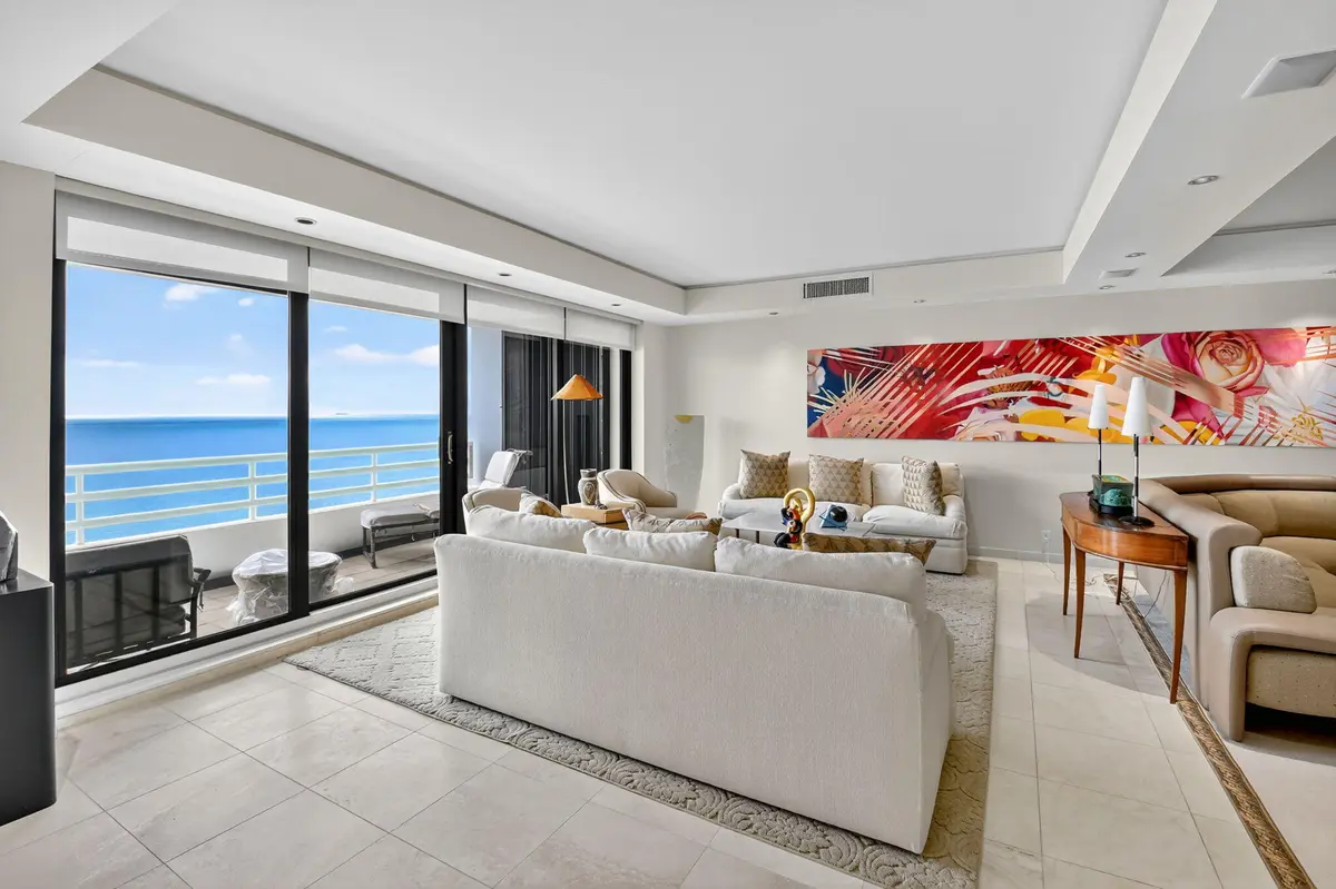 Living Room at 1500 S Ocean Boulevard 1603/04, Boca Raton