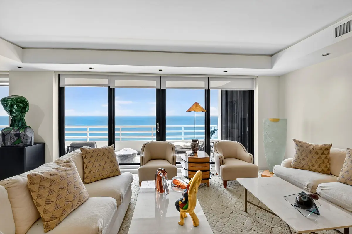 Living Room at 1500 S Ocean Boulevard 1603/04, Boca Raton