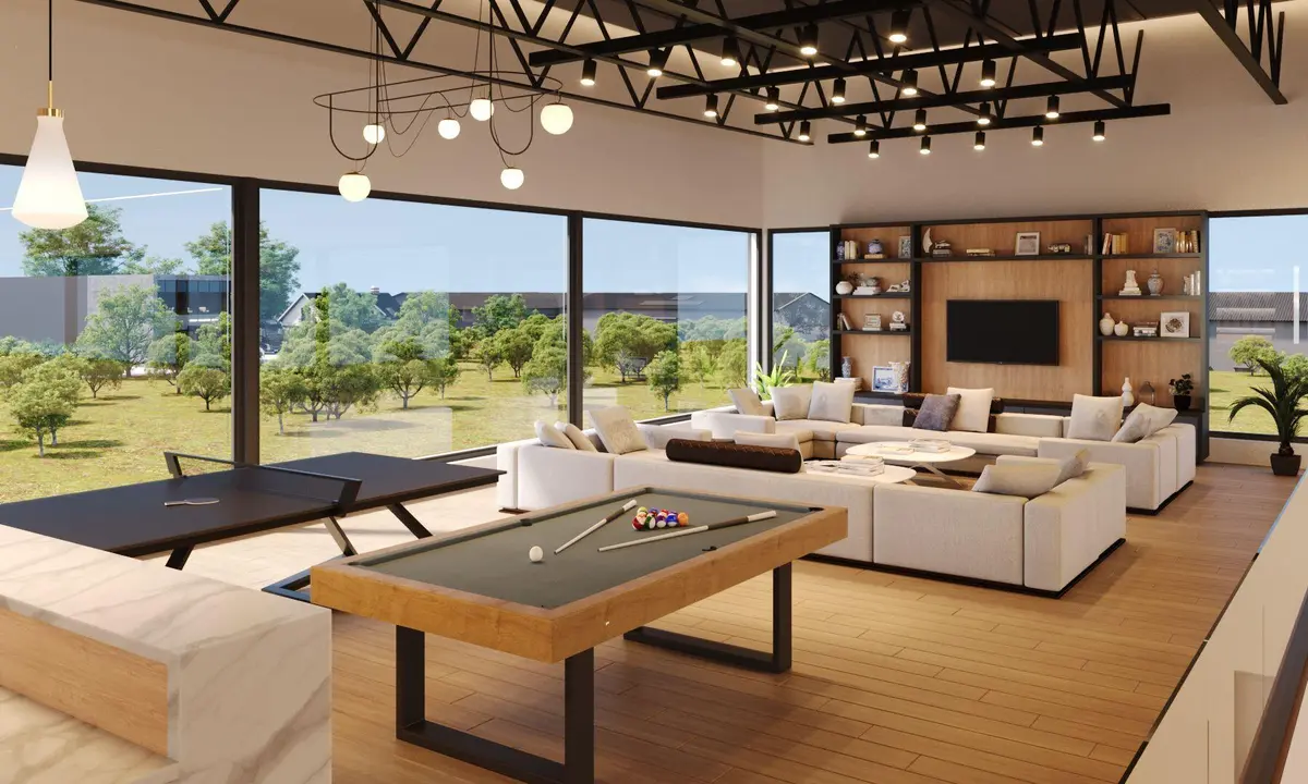 Lounge Rendering at 428 Avon Road, West Palm Beach
