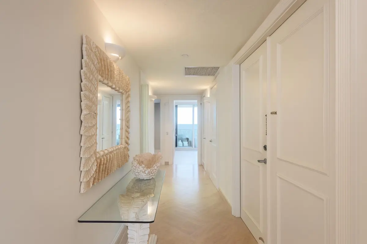 Entry hallway looking west at 800 Ocean Drive 803, Juno Beach