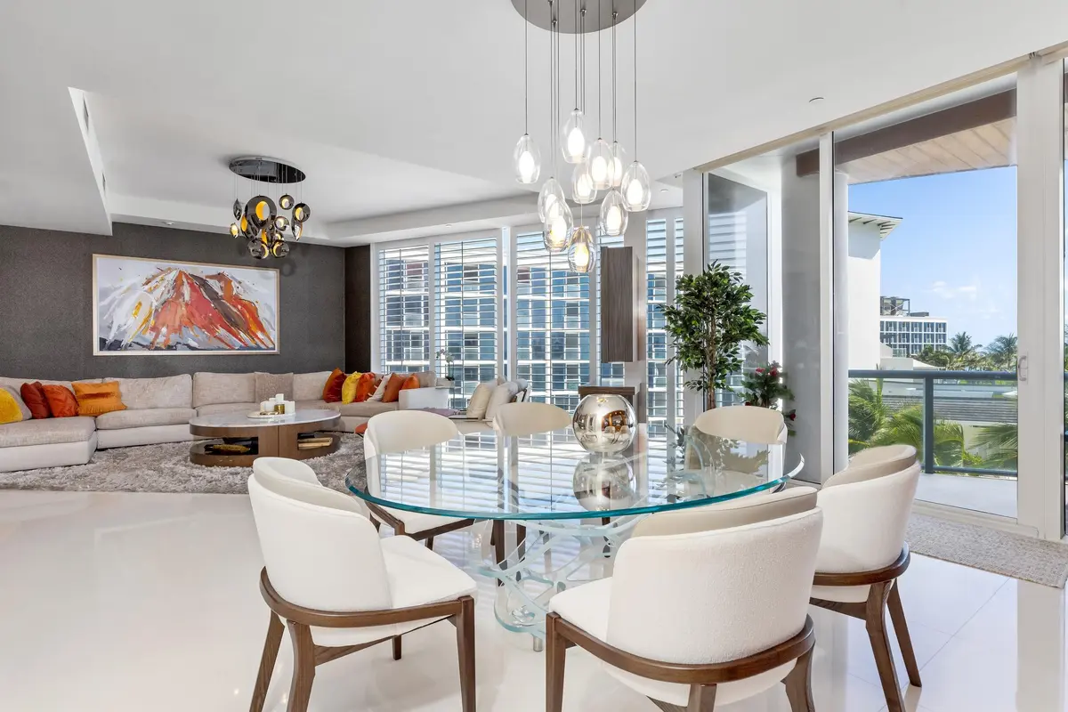 Dining and Living Areas at 1000 S Ocean Boulevard 308, Boca Raton