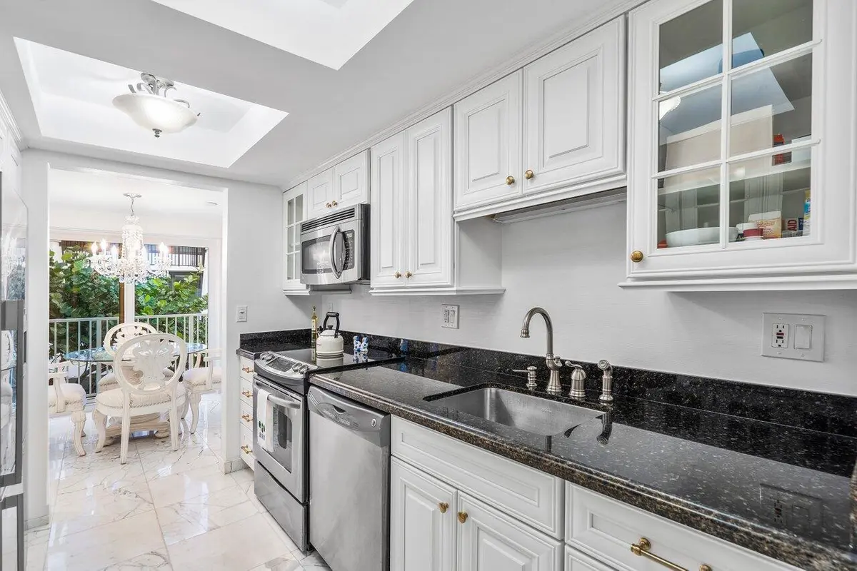 Kitchen at 350 S Ocean Boulevard 201, Palm Beach
