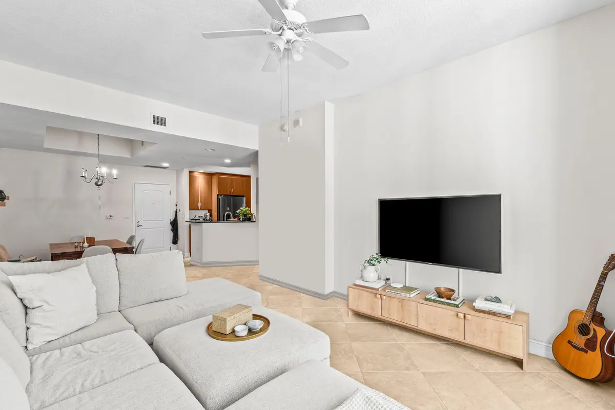 Living Room w/ 10.5' Ceilings at 701 S Olive Avenue 1213, West Palm Beach