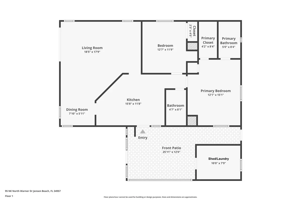 95 N Warner floorplan at 95 N North Warner Drive, Jensen Beach
