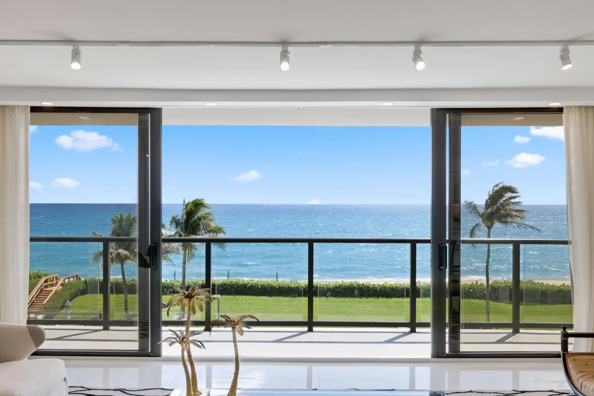 Living Room Ocean View at 3440 S Ocean Boulevard 402s, Palm Beach
