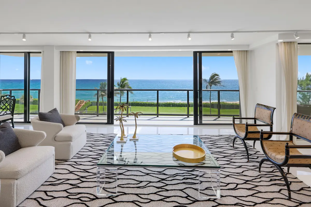 Living Room at 3440 S Ocean Boulevard 402s, Palm Beach