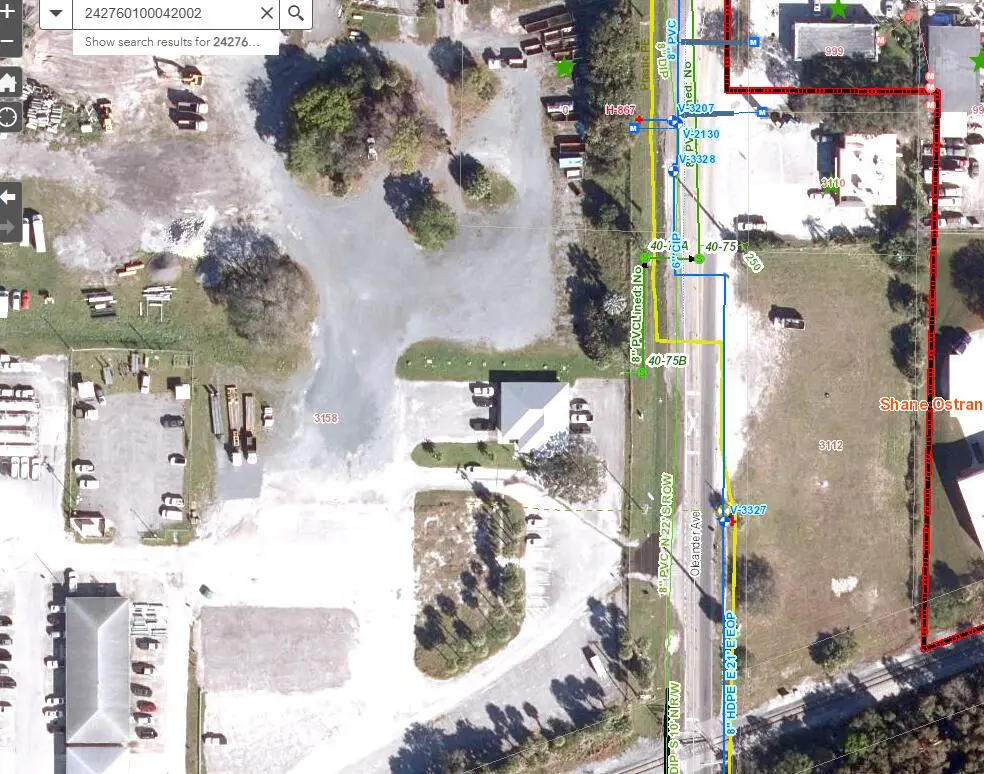 rossman utility map at 3112 Oleander Avenue, Fort Pierce