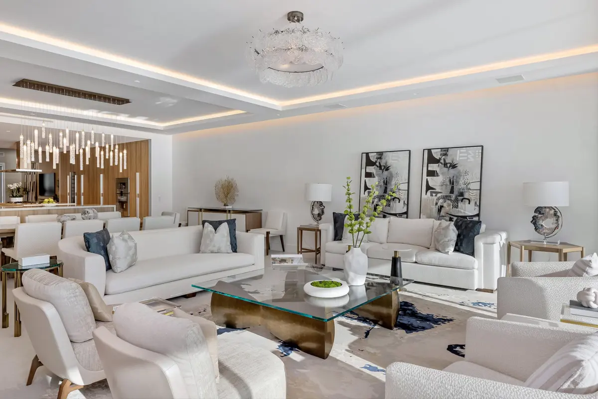 Living Room at 725 S Ocean Boulevard Ph-2, Boca Raton