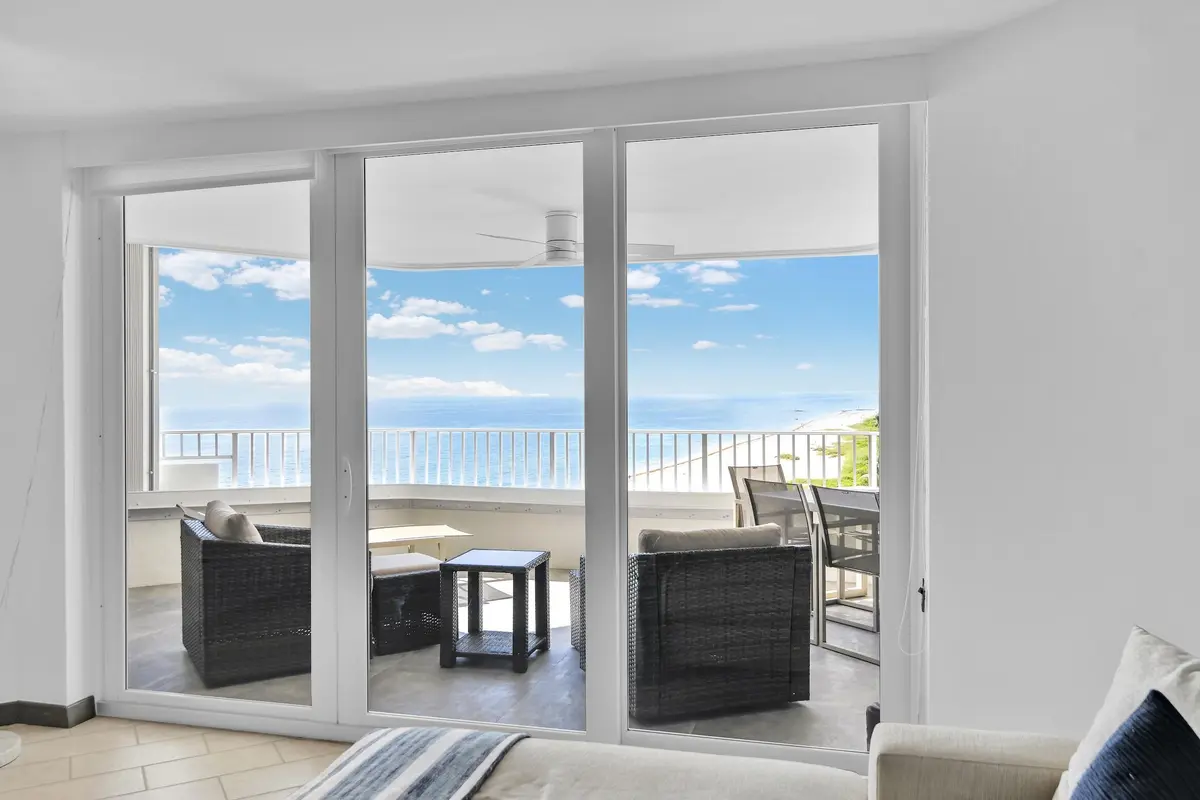 View from living room at 500 S Ocean Boulevard 804, Boca Raton