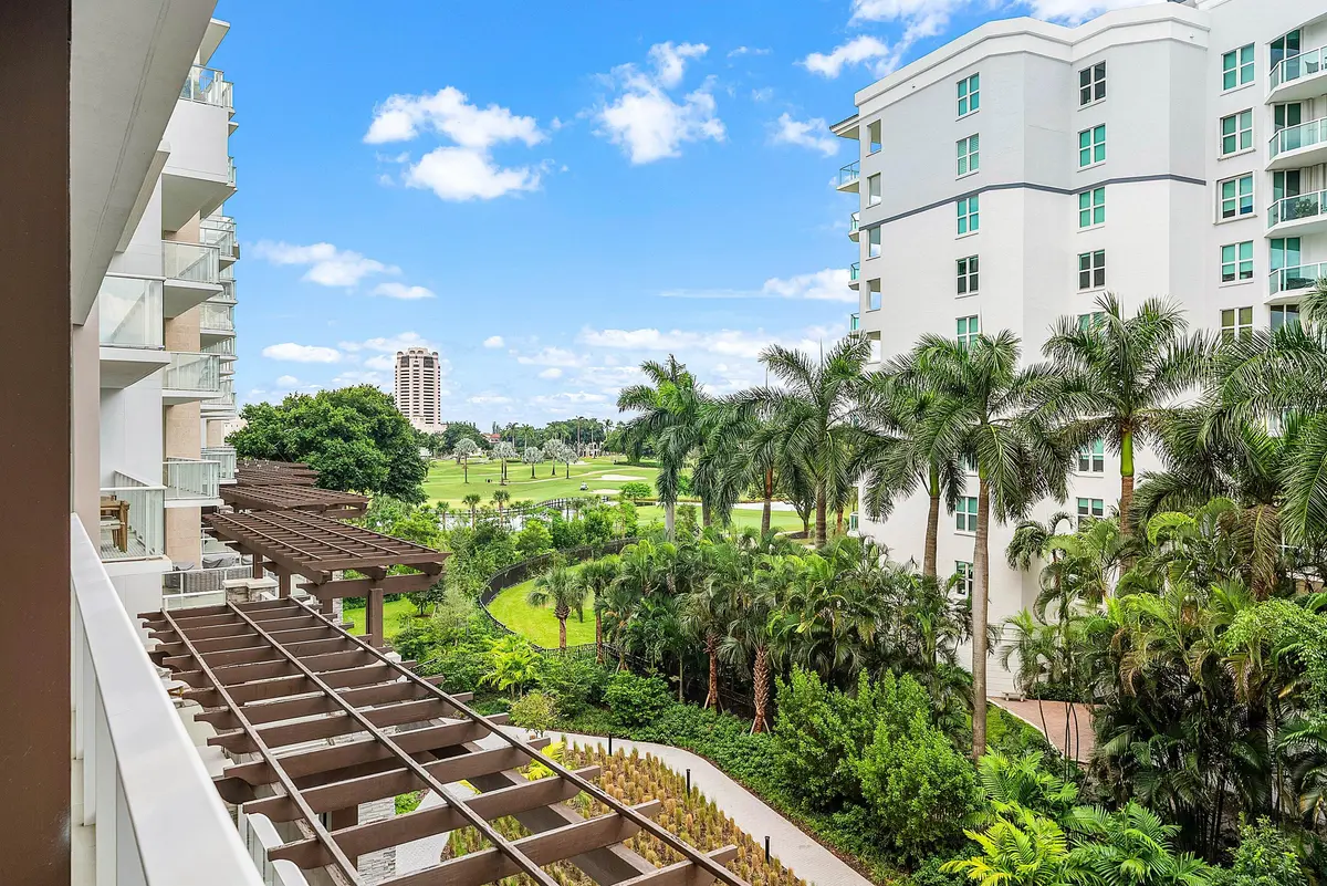 Balcony view at 220 SE Mizner Boulevard 411, Boca Raton