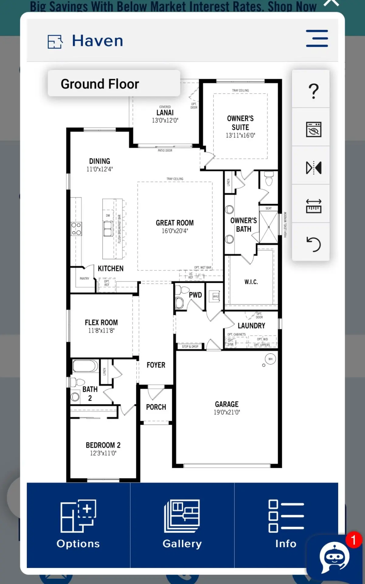 Haven Floor Plan at 9817 SW Isabelline Drive, Port St. Lucie