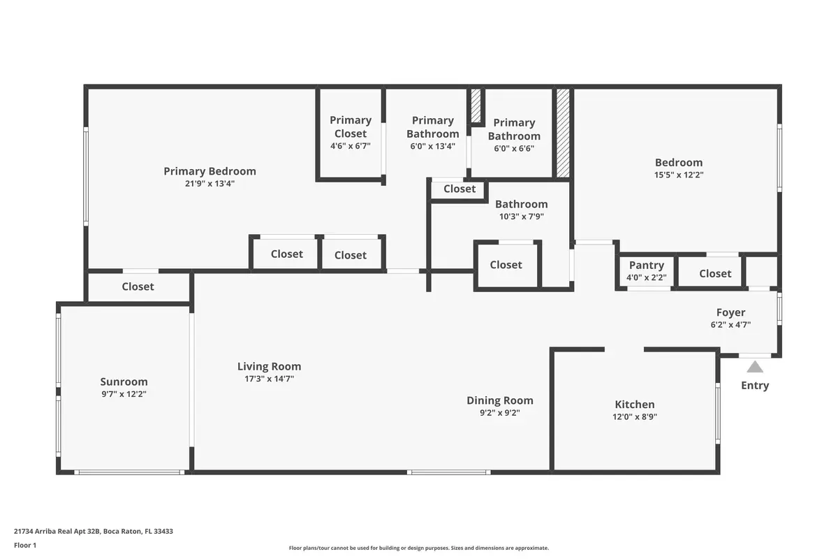 Floor Plan at 21734 Arriba Real 32b, Boca Raton