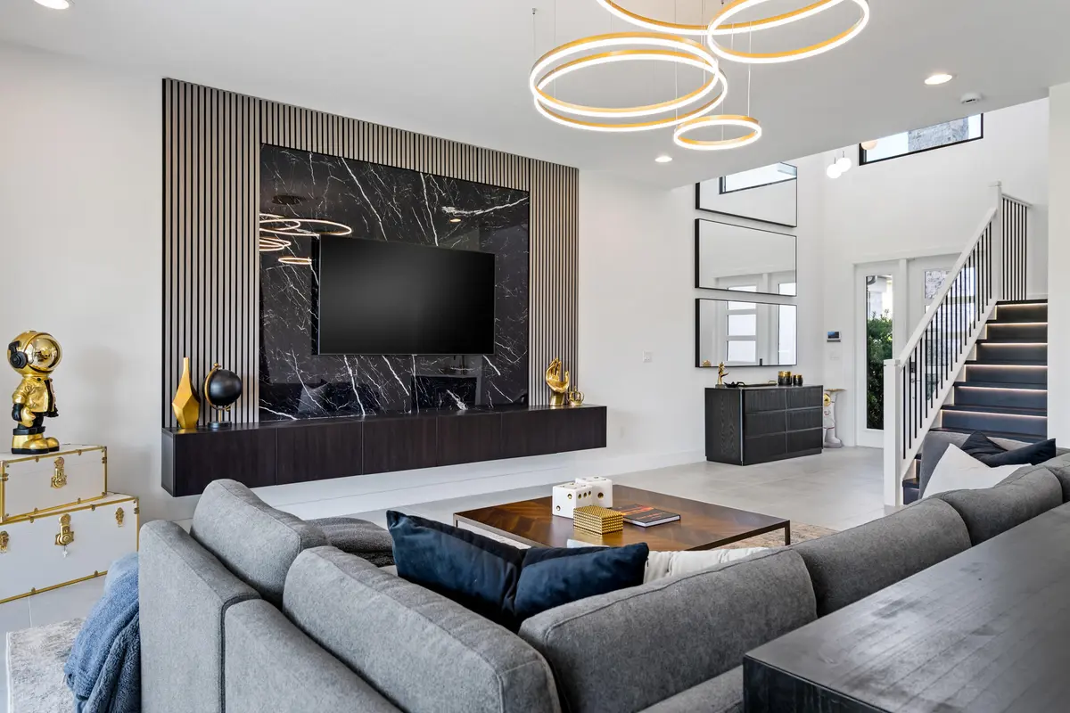 Living Room Detail at 8258 Essex Country Club Drive, Boca Raton