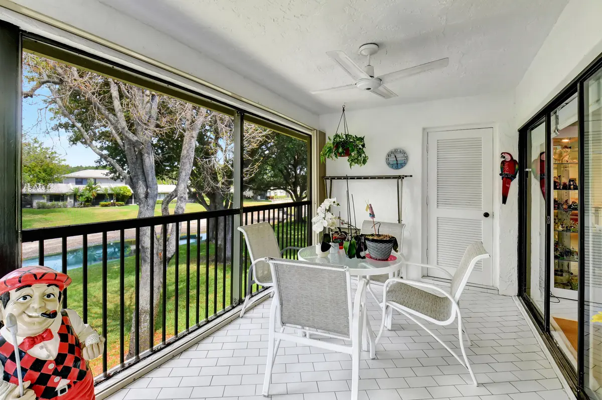 Screened In Balcony at 15 Stratford Drive B, Boynton Beach
