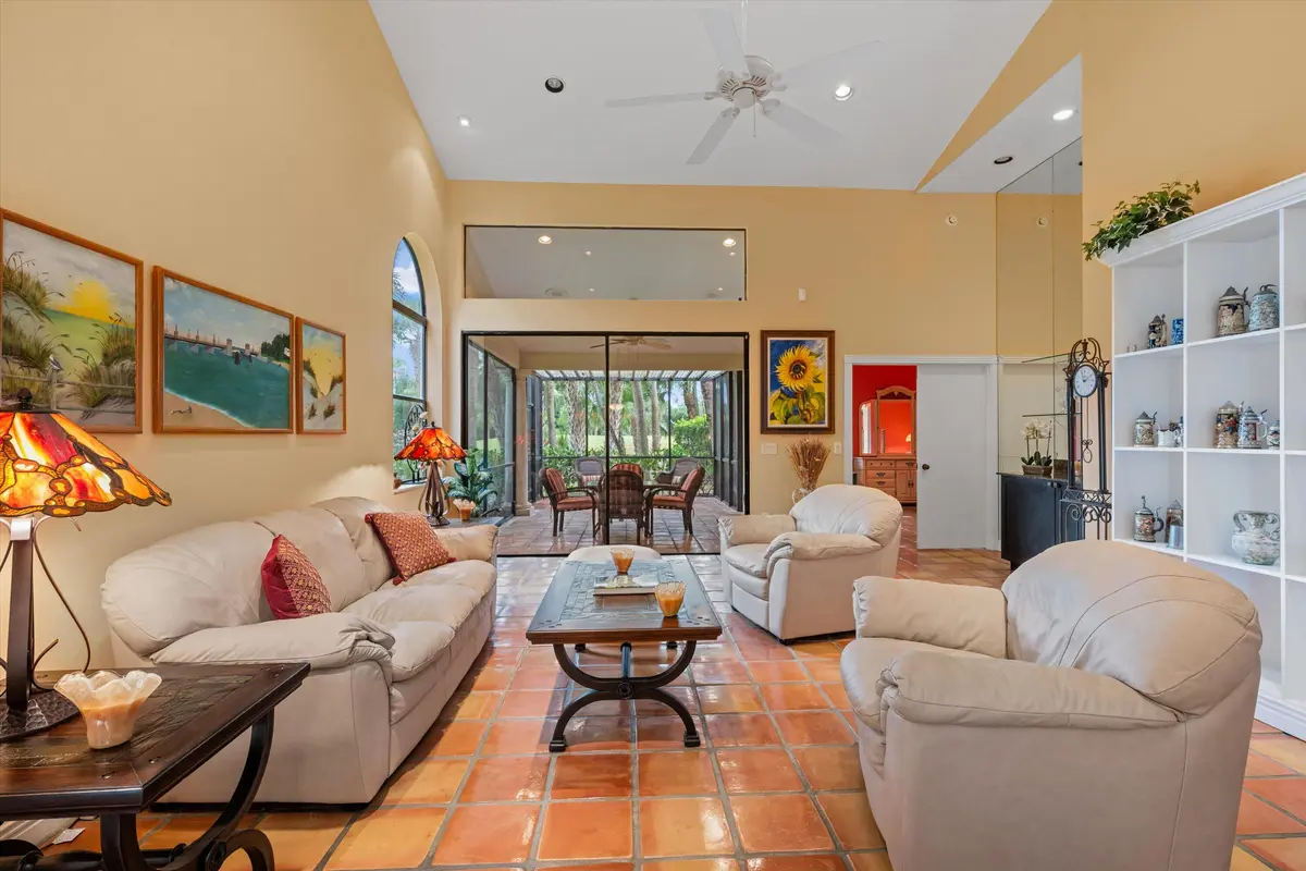 Great Room opening to Screen Patio at 1535 Fairway Terrace, West Palm Beach