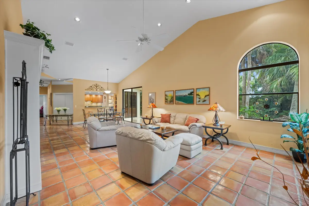 Great Room with Vaulted ceilings at 1535 Fairway Terrace, West Palm Beach