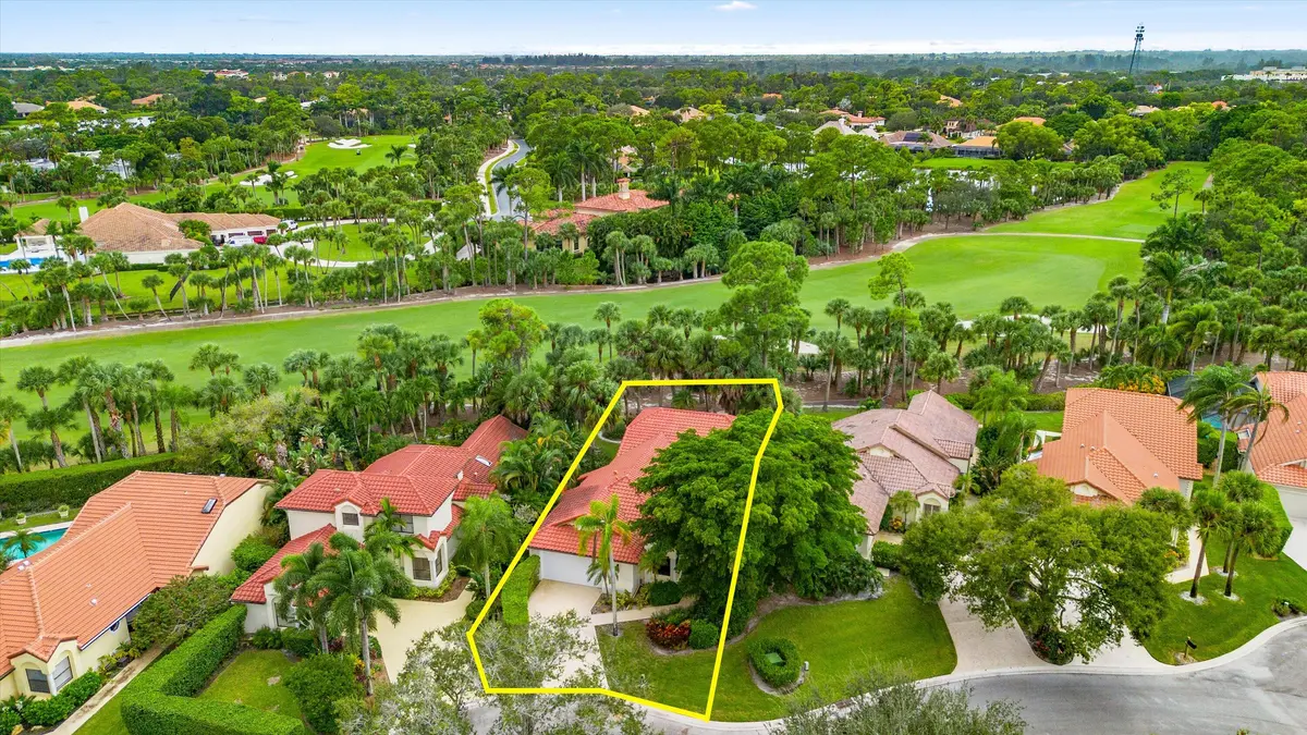 Aerial View along 6th fairway at 1535 Fairway Terrace, West Palm Beach