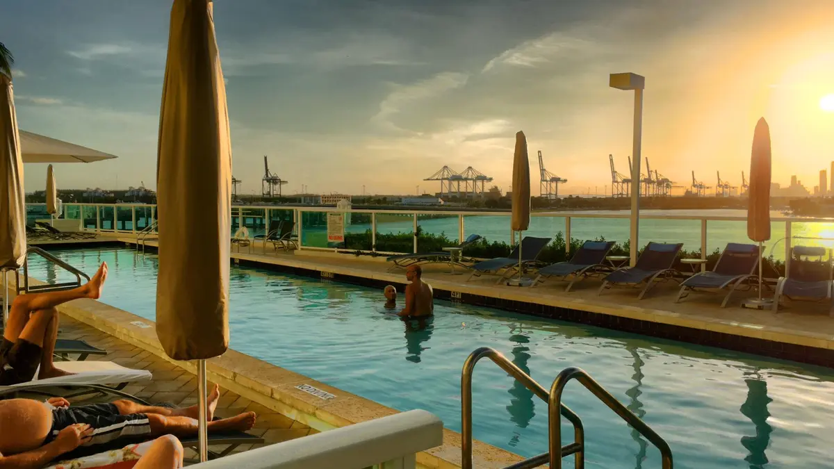Pool area at 650 West Avenue 2905, Miami Beach