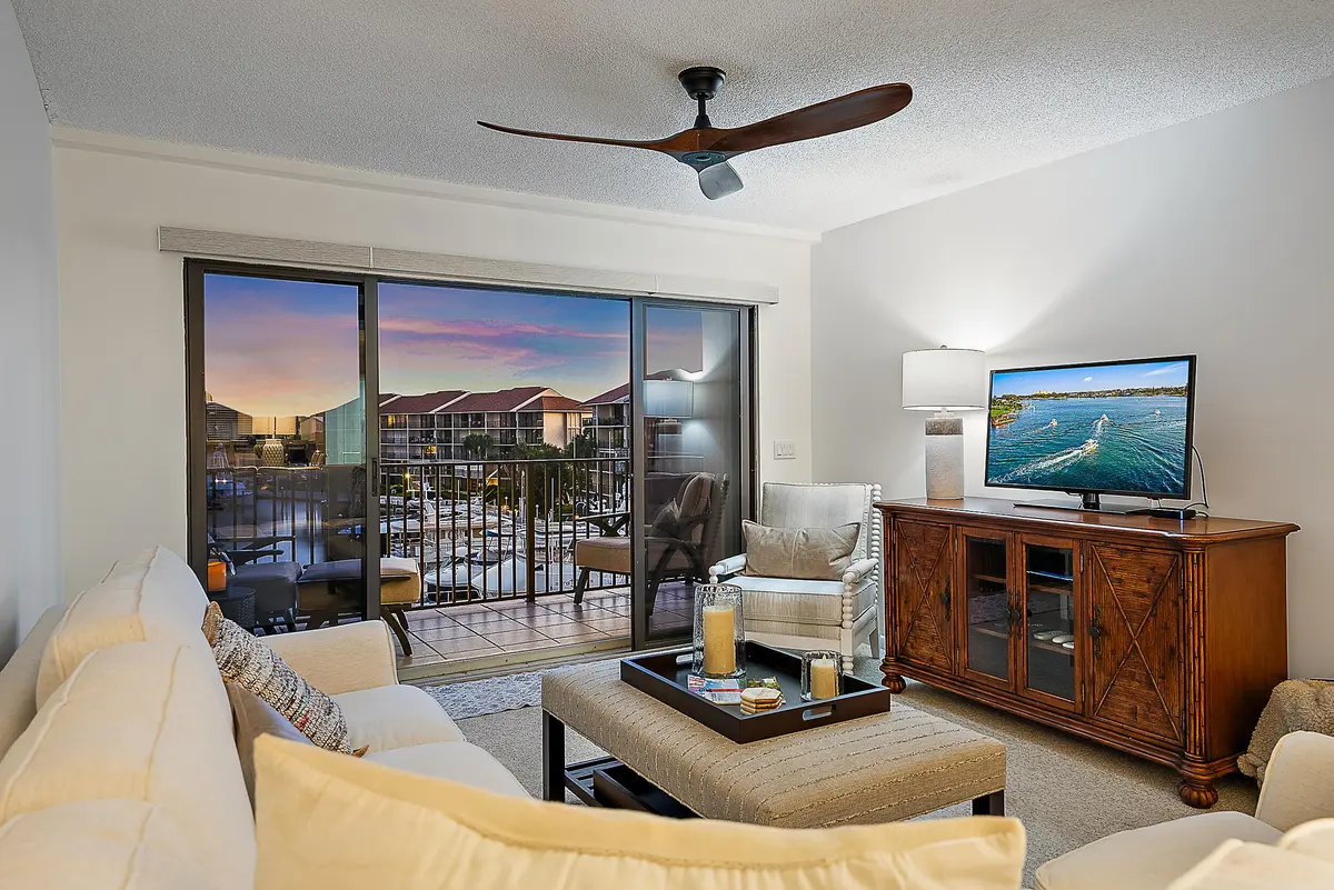 Sunset View from Living Room at 1601 Marina Isle Way 402, Jupiter